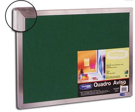 Quadro Aviso Feltro Mold. Alum. 150x120 R...