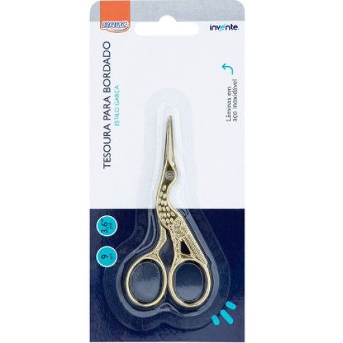Tesoura P/ Bordado Bico de Garça 9cm Ref....
