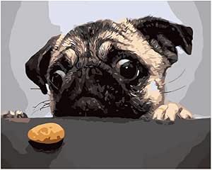 Tela Pintura Num 40x50 Meu Pug Ref.W2473