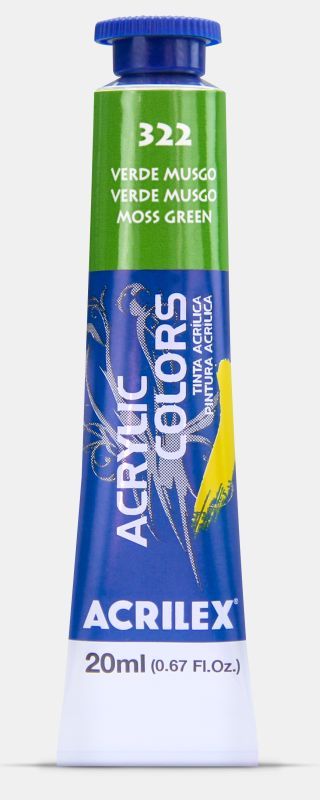 Tinta Acril. Color 20ml Ref.322 Vd Musgo