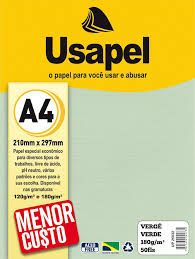 Papel Granitto A4 180g 50 Ref.25013 Verde