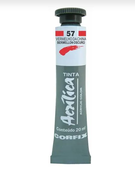 Tinta Acrílica 20ml Ref.800204-57 Vermelh...