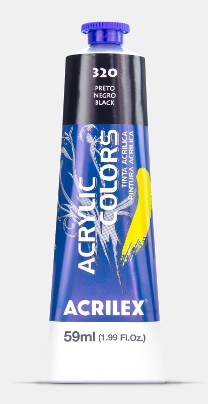 Tinta Acril. Color 59ml Ref.13160-320 Preto