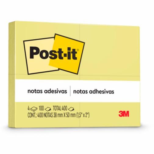 Bloco Post-It 38x50 c/4Un c/100F Ref.653 ...