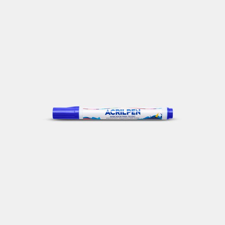 Pincel p/Tecido Acrilpen Ref.4412-501 Azu...