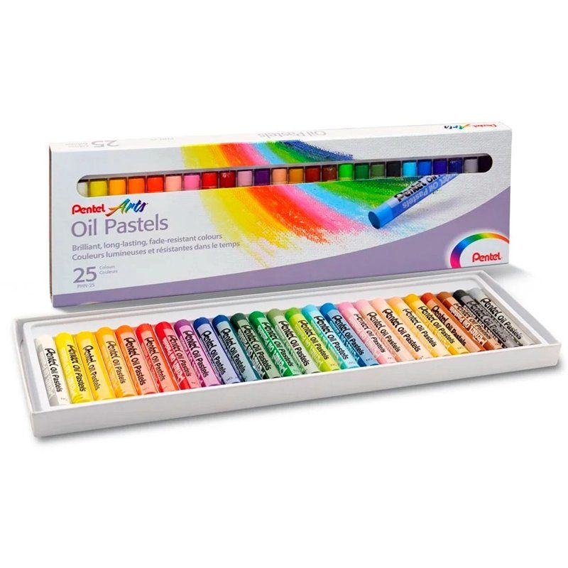 Giz Pastel Oleoso 25 Cores Ref.PHN-25