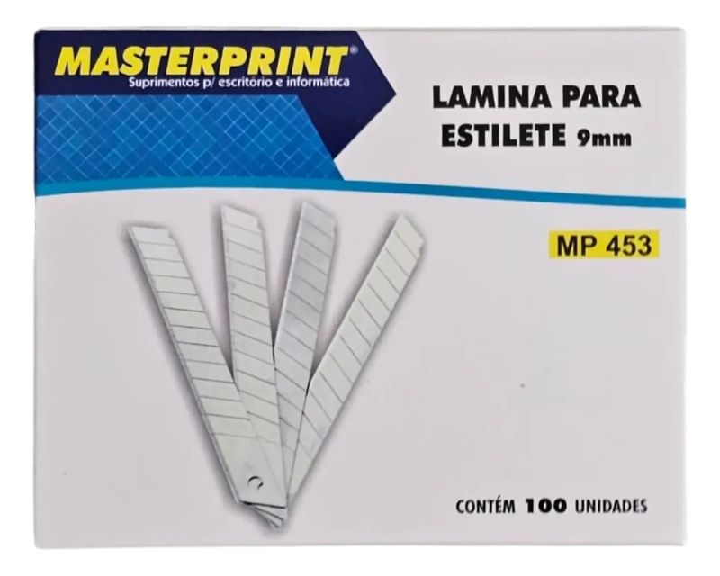 Lamina p/Est. Estreito 9mm c/10Un Ref.MP-453
