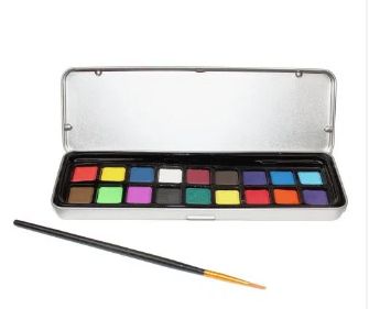 Tinta Aquarela Pastilha 18 Cor +1 Pince R...