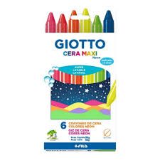 Giz de Cera 6 Cores Neon Maxi Ref.202402ES