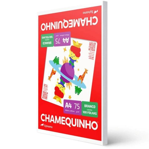 Papel Sulf. A4 75g 100F Chamequinho Branco