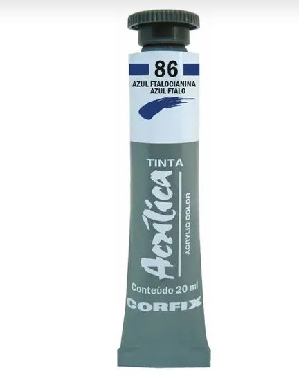 Tinta Acrílica 20ml Ref.800204-86 Azul Ft...