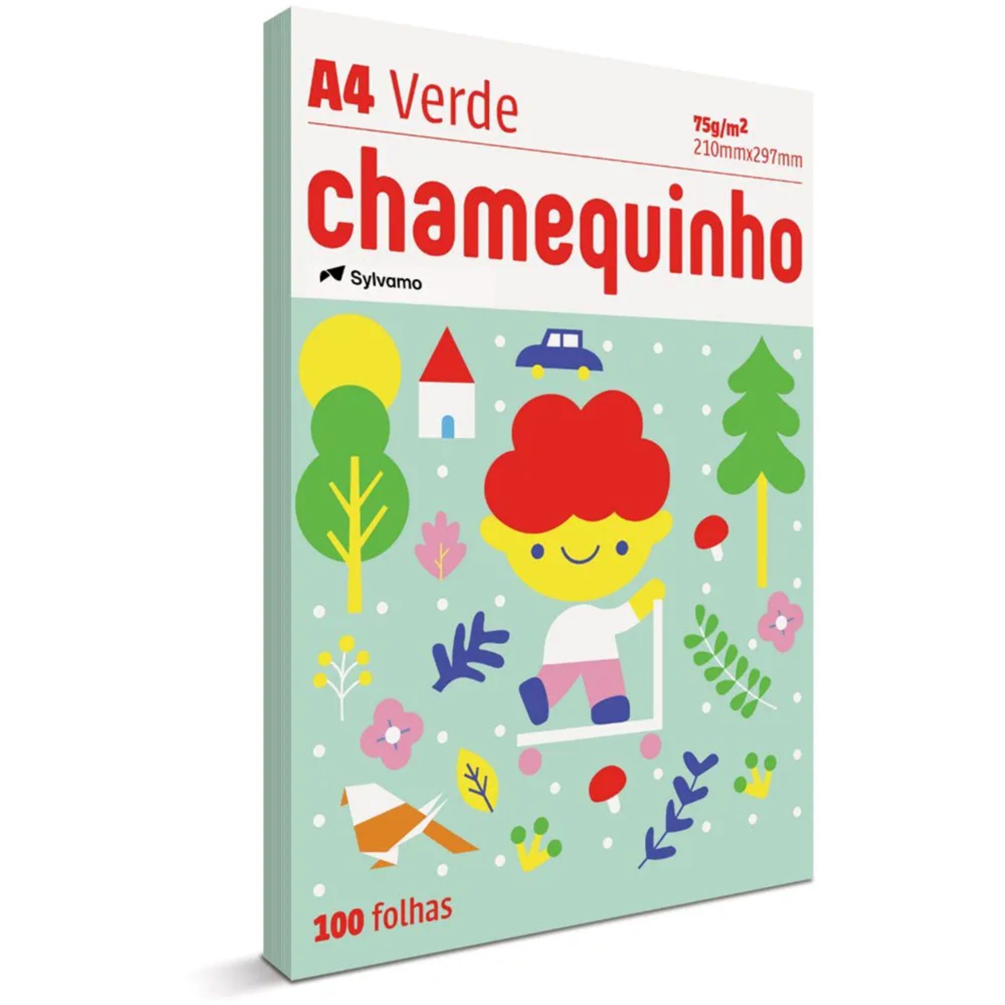 Papel Sulf. A4 75g 100F Chamequinho Verde