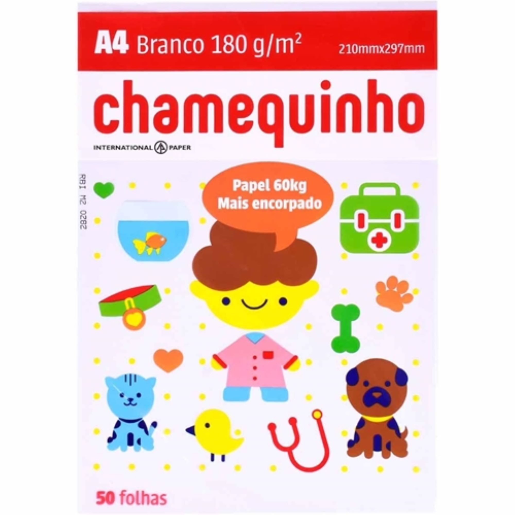 Papel Diplomata A4 180g 50F Chamequinho B...