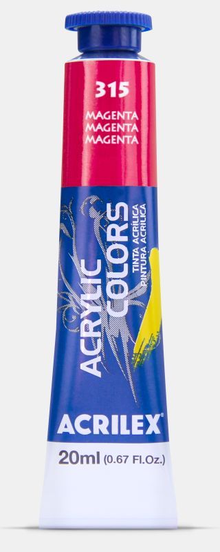 Tinta Acril. Color 20ml Ref.315 Magenta