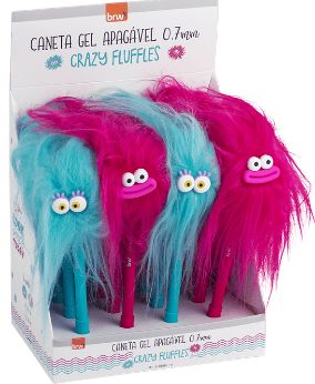Caneta 0.7 Gel Apagável Crazy Fluffles Re...