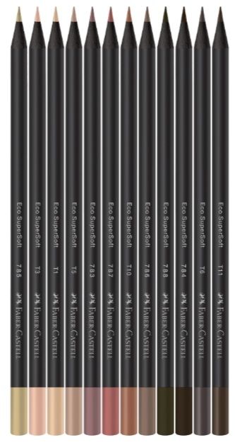 Lápis de Cor 12 C Supersoft Tons de Pele 
