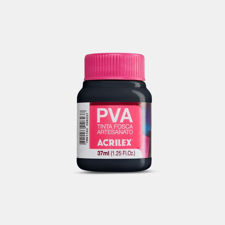 Tinta Plástica PVA 37ml Ref.03240-520 Preto