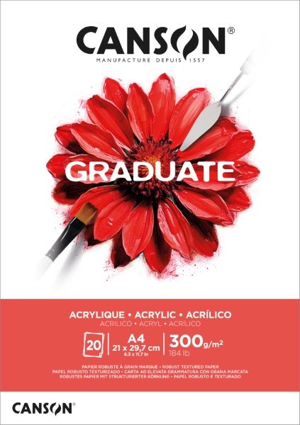 Bloco Graduate Acrilico A4 300g 20F C5250...
