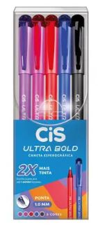 Caneta 1.0 Esf. Ultra Bold c/5 Cores Ref....
