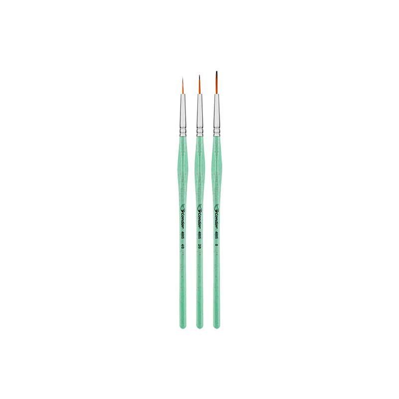 Kit Pincel Ergonômico c/3Un Liner Ref.4005