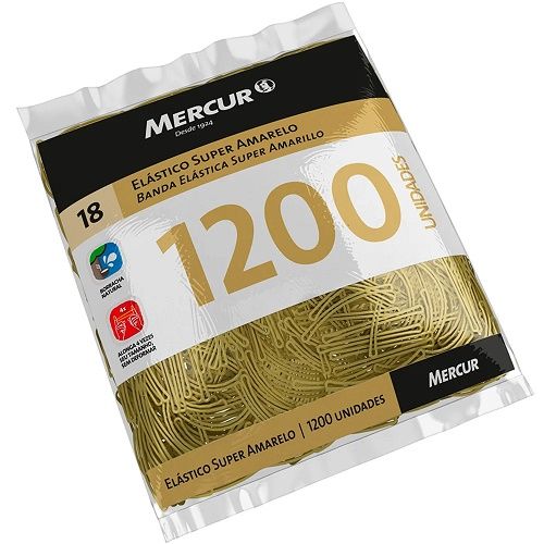 Elástico Nº18 1kg c/1200Un Super Amarelo